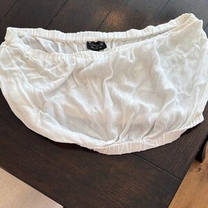 Topshop White Textured Blouse